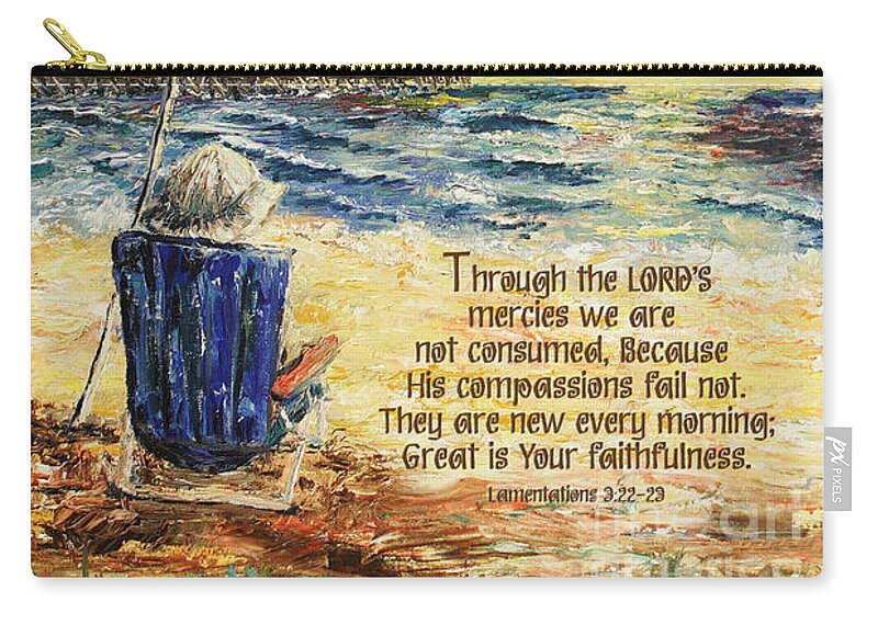 Umbrella Zip Pouch featuring the painting Umbrella Sunrise Lamentations 2 by Janis Lee Colon