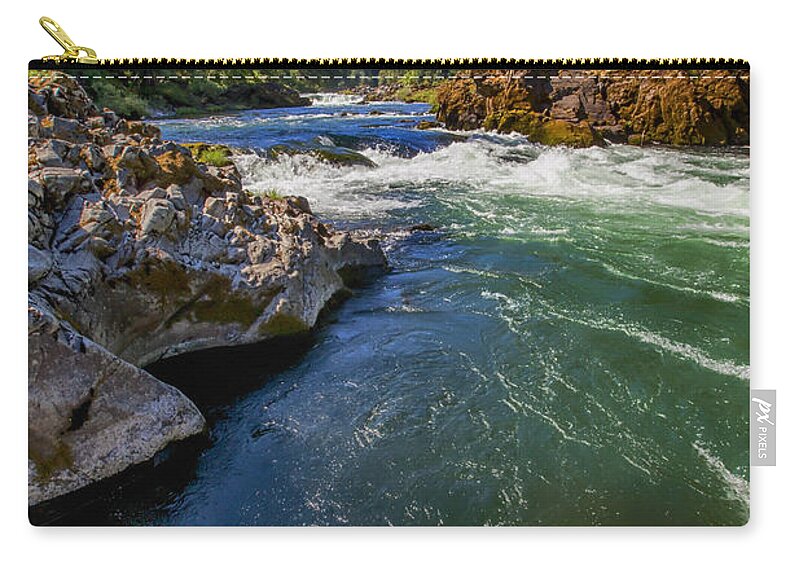 Umpqua River Zip Pouch featuring the photograph Umpqua River by David Millenheft