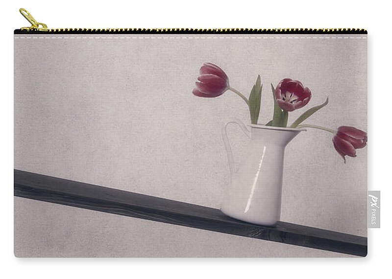 Tulip Zip Pouch featuring the photograph Unbalanced Flowers by Joana Kruse