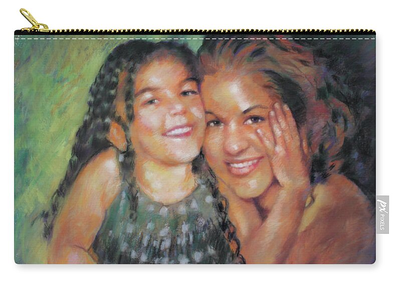 Unconditional Love Zip Pouch featuring the drawing Unconditional love by Viola El