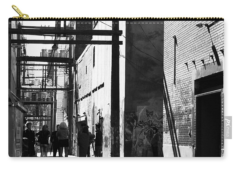 Street Photography Zip Pouch featuring the photograph Under The Box by J C