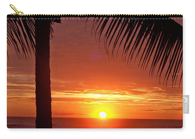 Sunset Zip Pouch featuring the photograph Under the Palm Tree by Jennifer Robin