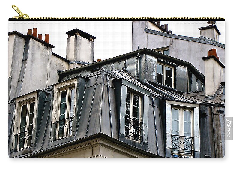 Paris Rooftops Zip Pouch featuring the photograph Under The Rooftops Of Paris by Ira Shander