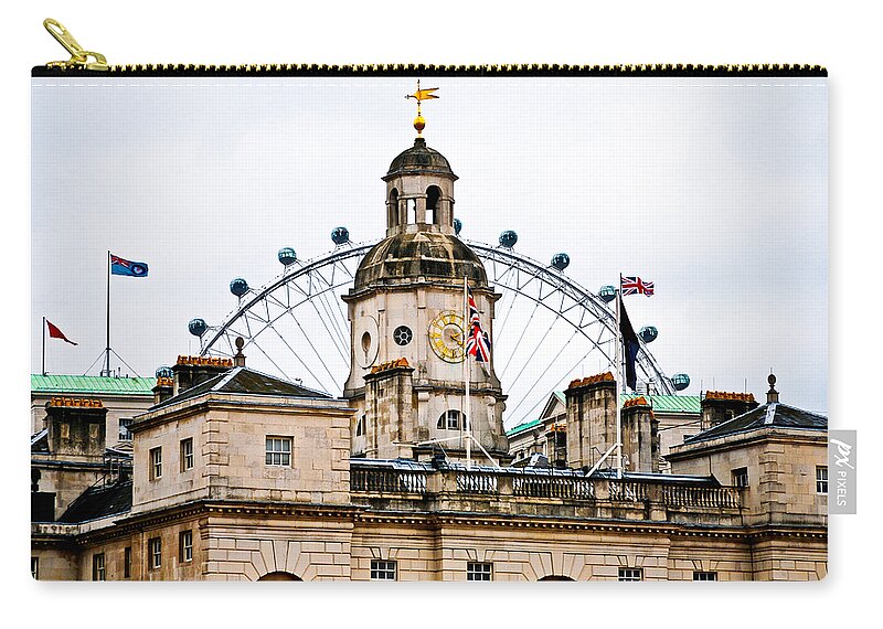 Brick Zip Pouch featuring the photograph Under the Watchful Eye at Horse Guards by Christi Kraft