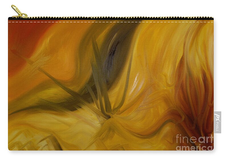 Undergrowth Zip Pouch featuring the painting Undergrowth I by James Lavott