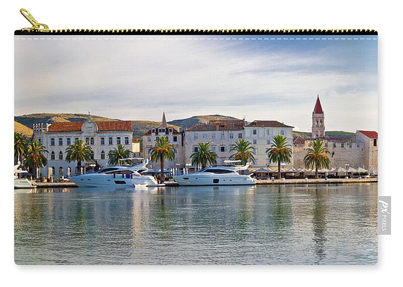 Croatia Zip Pouch featuring the photograph UNESCO town of Trogit view by Brch Photography