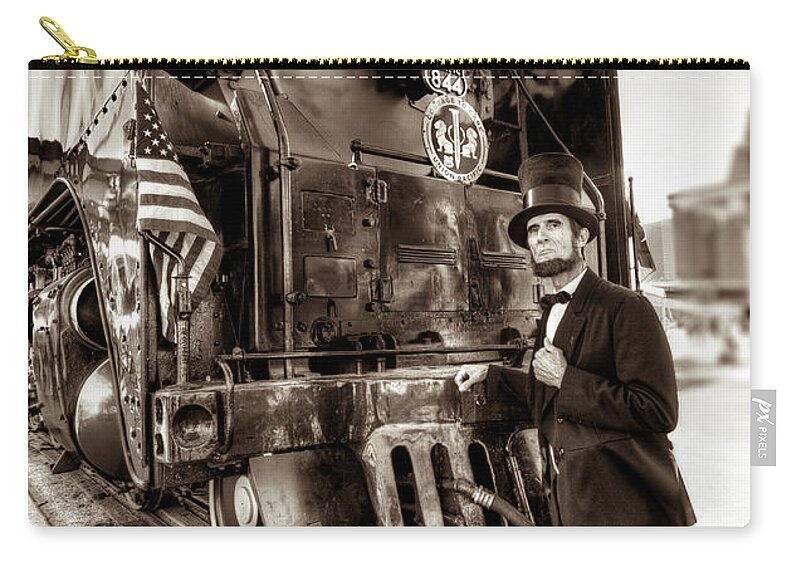 Railroad Zip Pouch featuring the photograph Union Pacific 844 by Tim Stanley