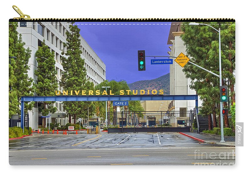 Universal Studios Zip Pouch featuring the photograph Universal Studios Burbank CA by David Zanzinger