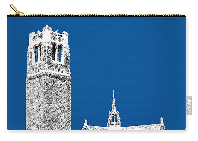 University Zip Pouch featuring the digital art University of Florida - Royal Blue by DB Artist