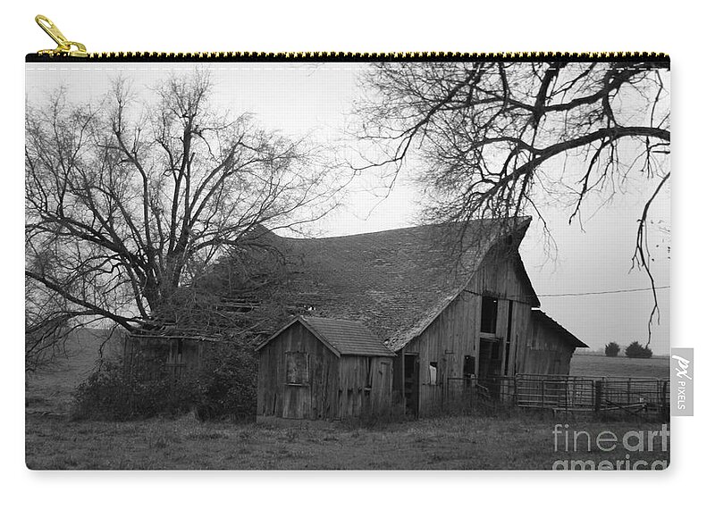 Black And White Zip Pouch featuring the photograph Until the Cows Come Home by Crystal Nederman