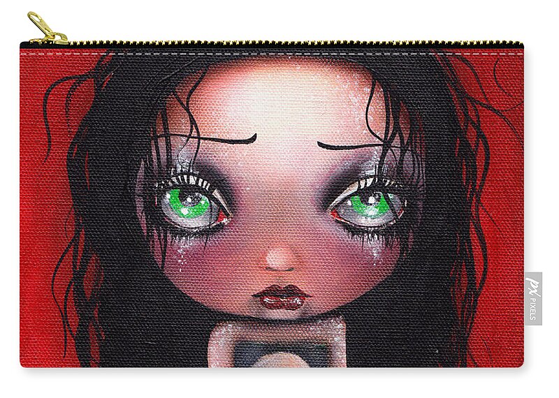 Abril Andrade Griffith Carry-all Pouch featuring the painting Until the End by Abril Andrade