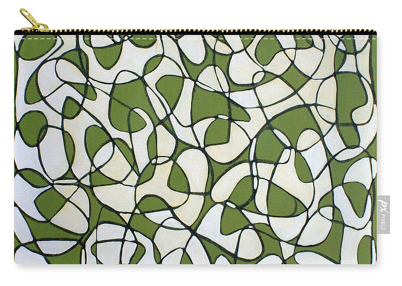 Landscape Zip Pouch featuring the painting Untitled #27 by Steven Miller