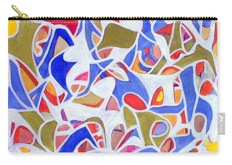 Abstract Zip Pouch featuring the painting Untitled #42 by Steven Miller