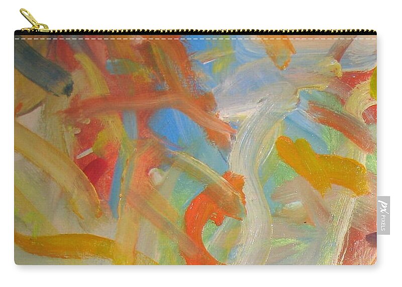 Landscape Zip Pouch featuring the painting Untitled #5 by Steven Miller