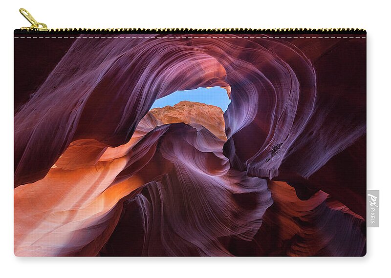 Tranquility Zip Pouch featuring the photograph Upper Antelope Canyon, Page, Arizona by Justin Reznick Photography