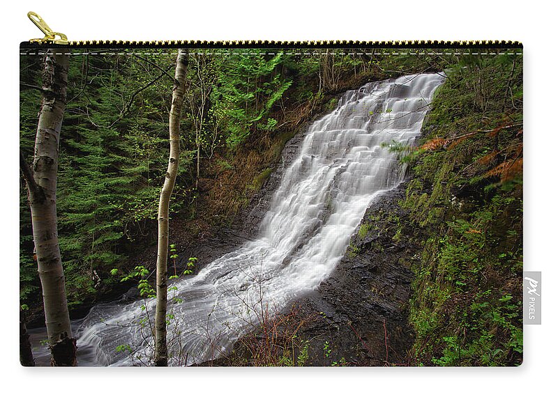 Bush Zip Pouch featuring the photograph Upper Little Falls by Jakub Sisak