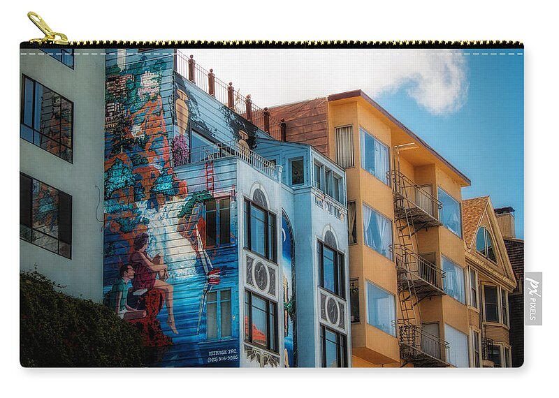 Sanfrancisco Zip Pouch featuring the digital art Upward Art by Jo-Anne Gazo-McKim