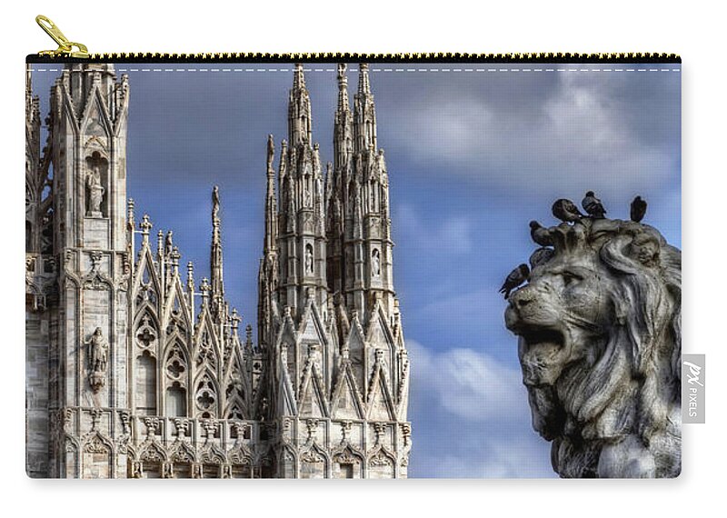  Milan Zip Pouch featuring the photograph Urban Jungle Milan by Carol Japp