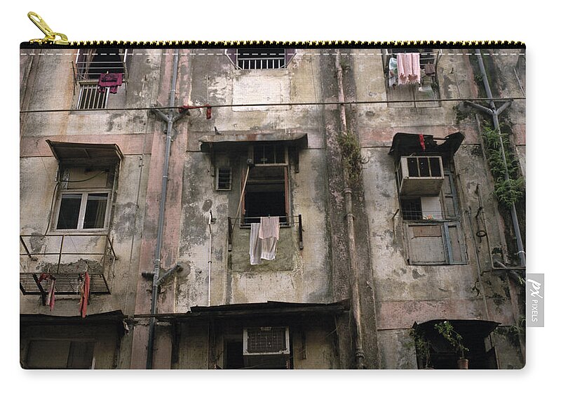 Mumbai Zip Pouch featuring the photograph Urban Bombay by Shaun Higson