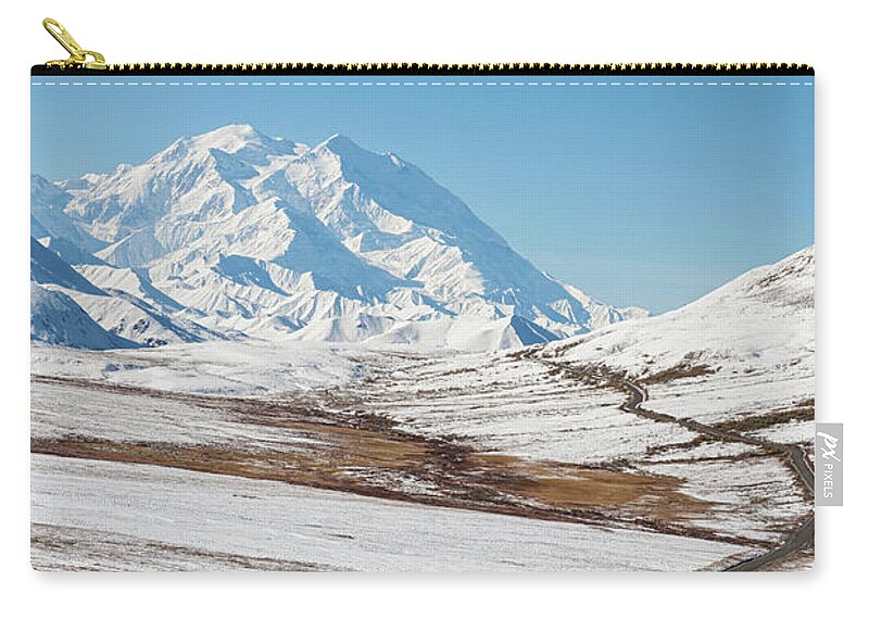 Scenics Zip Pouch featuring the photograph Usa, Alaska, View Of Mount Mckinley And by Westend61