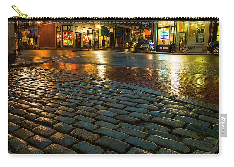 Old Town Zip Pouch featuring the photograph Usa, Maine, Portland, Fore Street At by Tetra Images