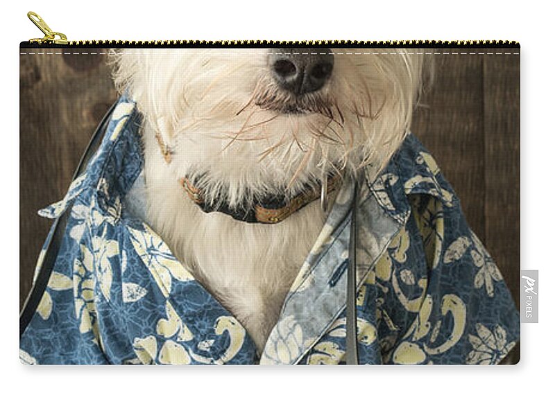 Dog Zip Pouch featuring the photograph Vacation Dog Phone Case by Edward Fielding
