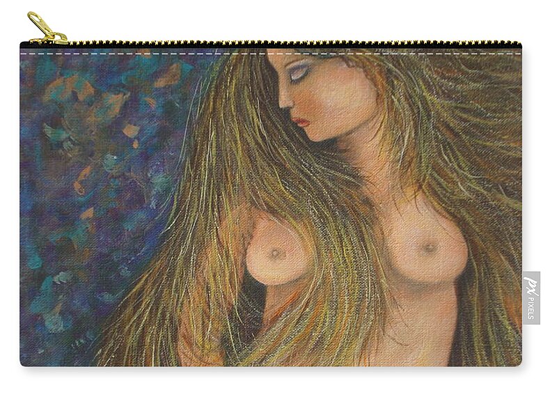 Woman Zip Pouch featuring the painting Valencina by Natalie Holland
