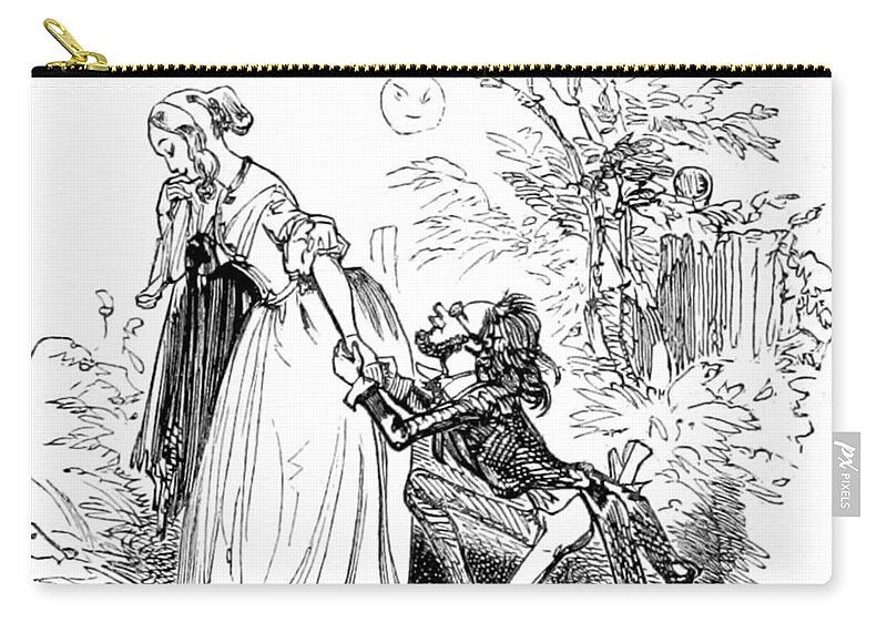 Holiday Zip Pouch featuring the photograph Valentines Day, 1855 by British Library