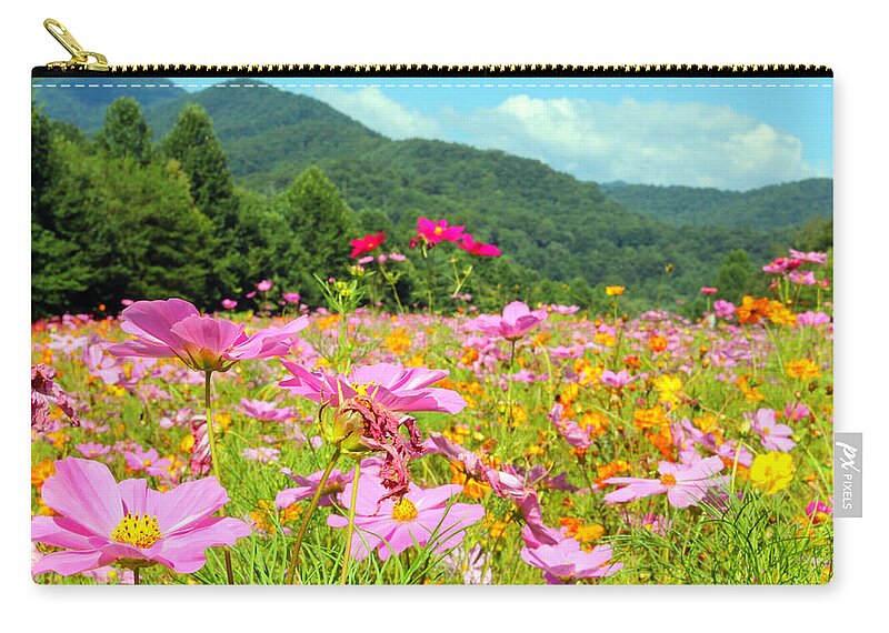 Scenic Zip Pouch featuring the photograph Valley of Color by Jennifer Robin
