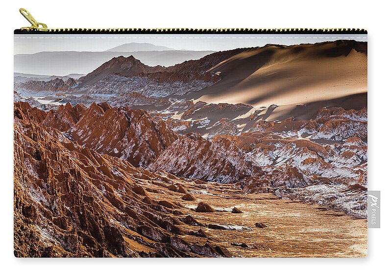 Scenics Zip Pouch featuring the photograph Valley Of The Moon, Atacama Desert by Richard I'anson