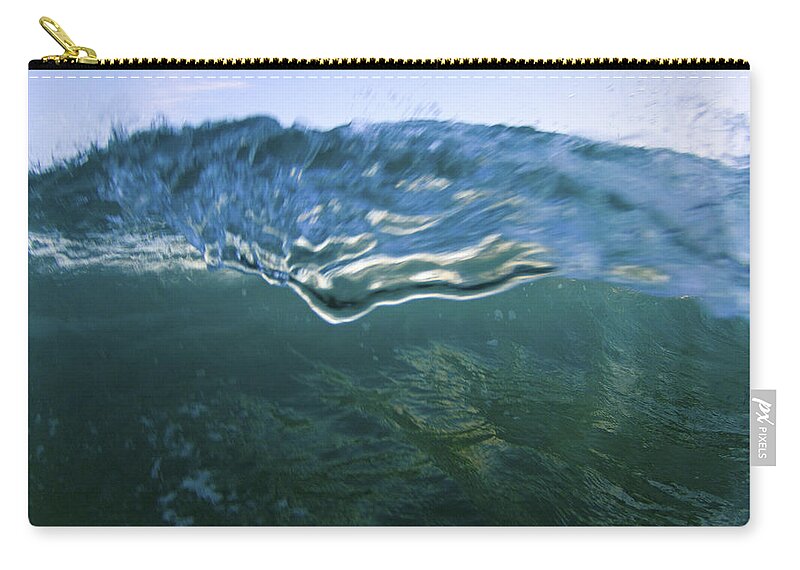 Wave Zip Pouch featuring the photograph Velocicurl by Sean Davey