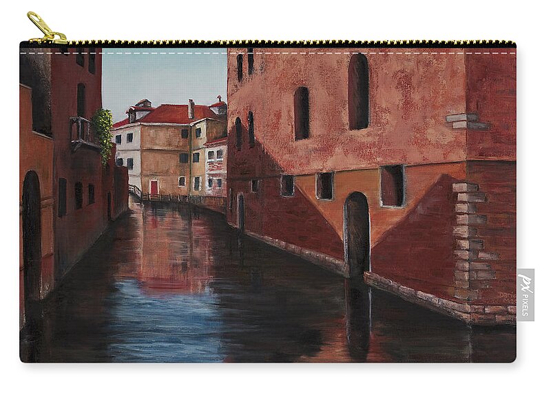 City Carry-all Pouch featuring the painting Venice Canal by Darice Machel McGuire