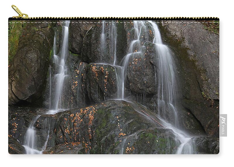 Waterfall Zip Pouch featuring the photograph Vermont Moss Glen Waterfall by Juergen Roth