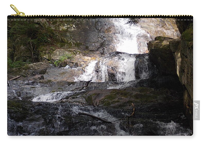 Waterfalls Zip Pouch featuring the photograph Vermont Waterfall by Catherine Gagne