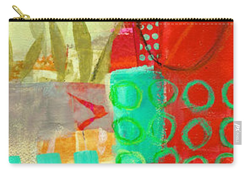 Vertical Zip Pouch featuring the painting Vertical 5 by Jane Davies