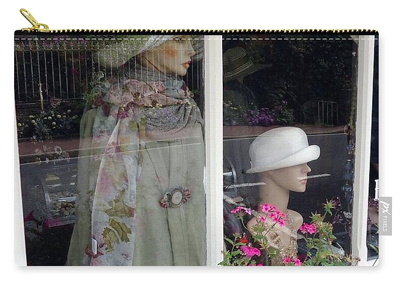 Window Display Zip Pouch featuring the photograph Vetements by Barbie Corbett-Newmin