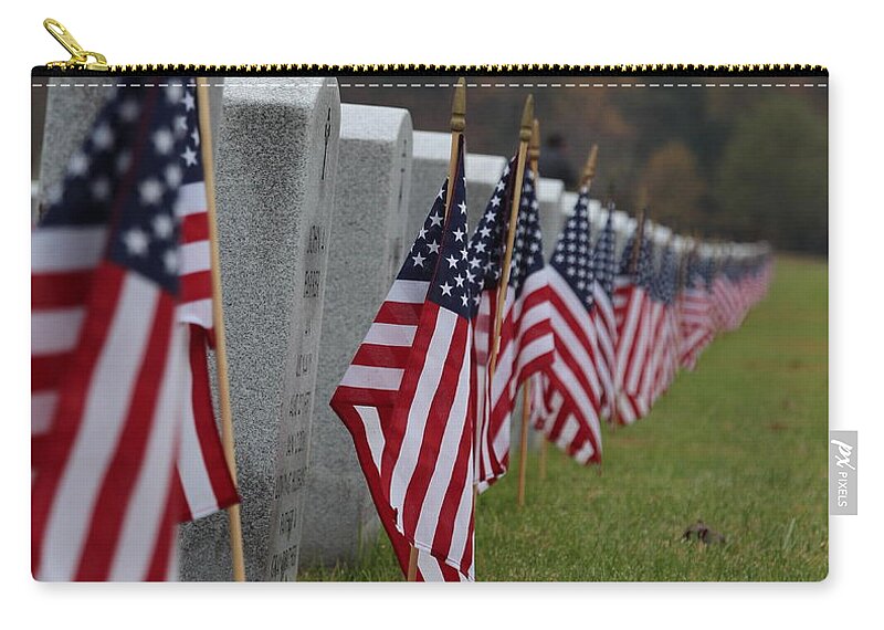 Veteran's Day Zip Pouch featuring the photograph Veterans Day by Shannon Louder