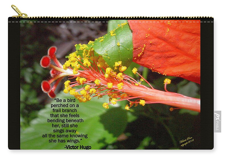 Flower Photograph Zip Pouch featuring the photograph Victor Hugo by Michele Penn
