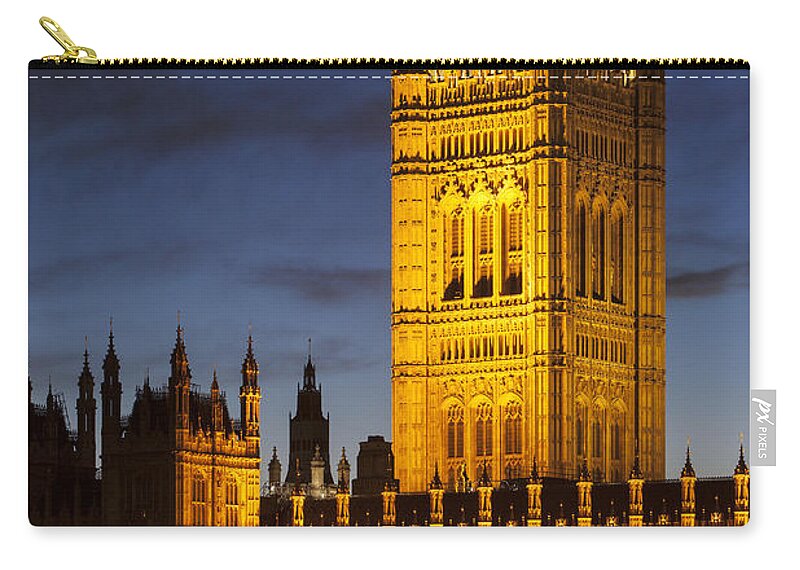 Architectural Zip Pouch featuring the photograph Victoria Tower - London by Brian Jannsen