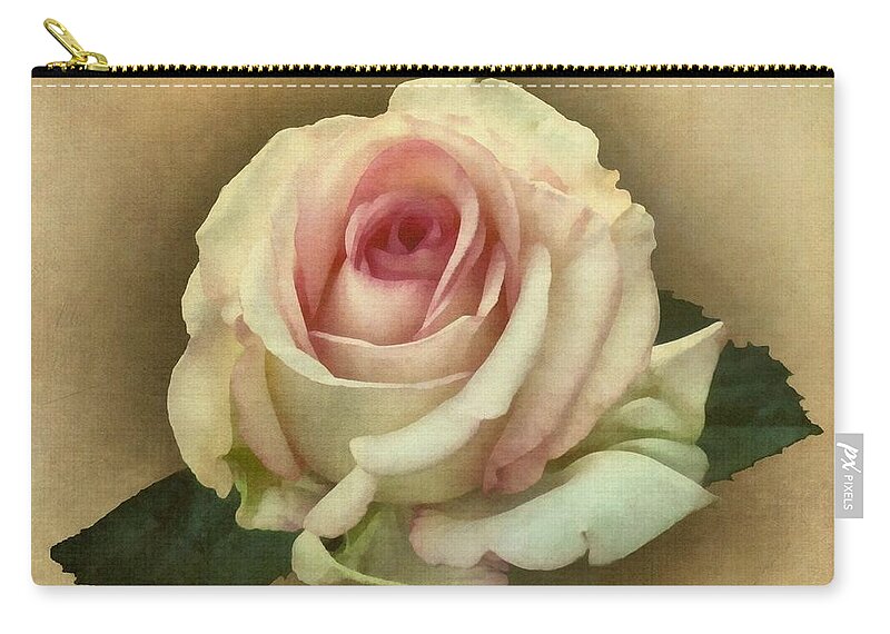Rose Zip Pouch featuring the painting Victorian Blush by RC DeWinter