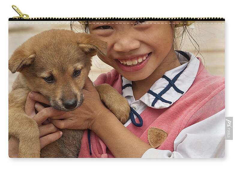 Vietnam Zip Pouch featuring the photograph Vietnamese Girl 02 by Rick Piper Photography