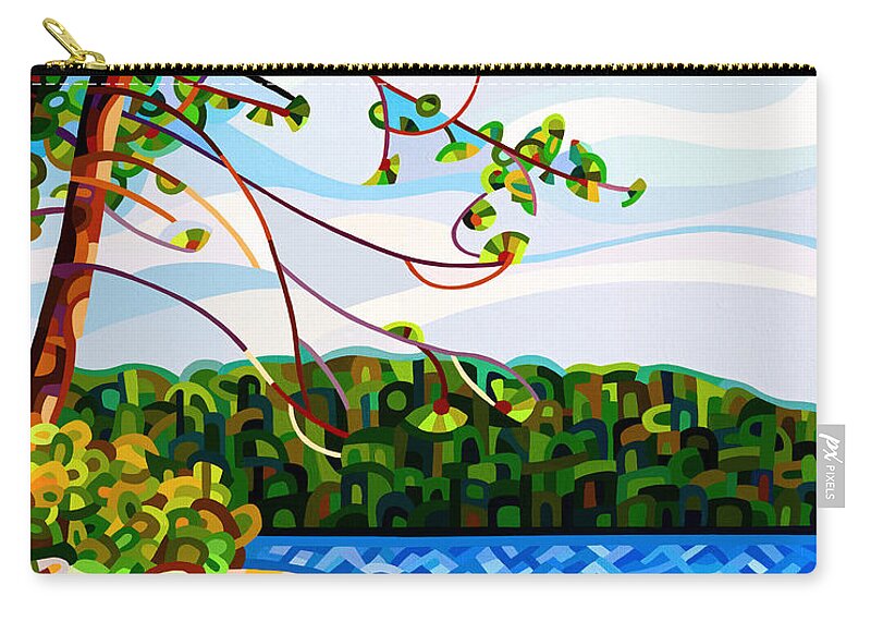 Abstract Zip Pouch featuring the painting View From Mazengah by Mandy Budan