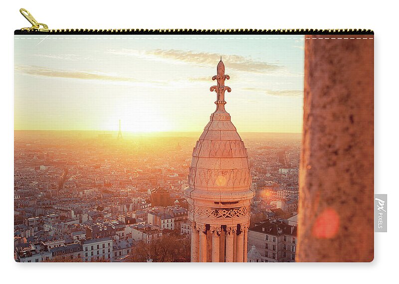 Tranquility Zip Pouch featuring the photograph View From Sacre Coeur by Gustav Stening
