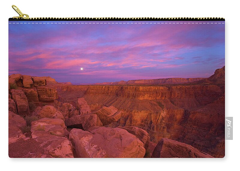 00431221 Zip Pouch featuring the photograph Grand Canyon from Toroweap by Yva Momatiuk John Eastcott