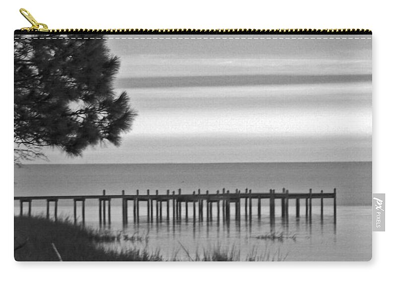 Ocean Zip Pouch featuring the photograph View of the Old Dock by Jennifer Robin
