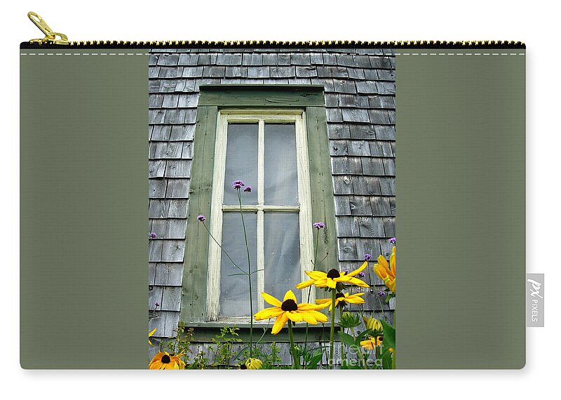 Window Picture Zip Pouch featuring the photograph View on the window by Elaine Berger