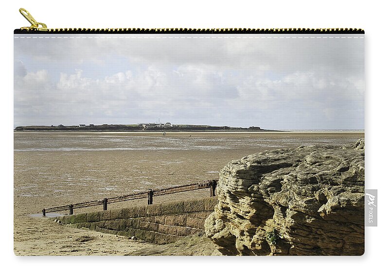 Hilbre Island Carry-all Pouch featuring the photograph View over to Hilbre by Spikey Mouse Photography