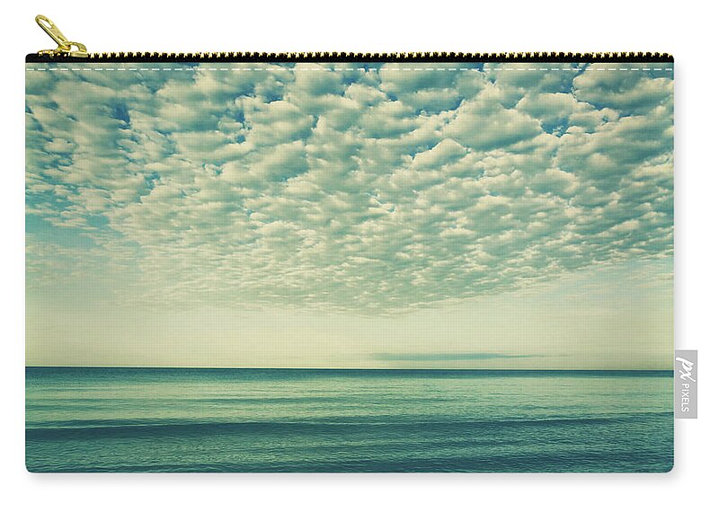 Tranquil Scene Zip Pouch featuring the photograph Vintage Clouds by Kim Hojnacki