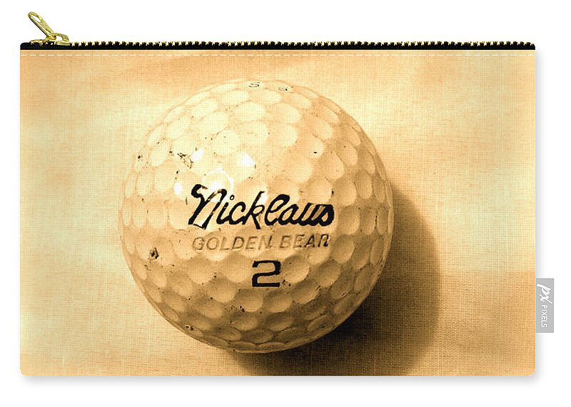 Vintage Golf Ball Zip Pouch featuring the photograph Vintage Golf Ball by Anita Lewis