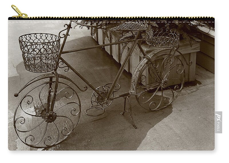 Bike Zip Pouch featuring the photograph Vintage by Karen Harrison Brown